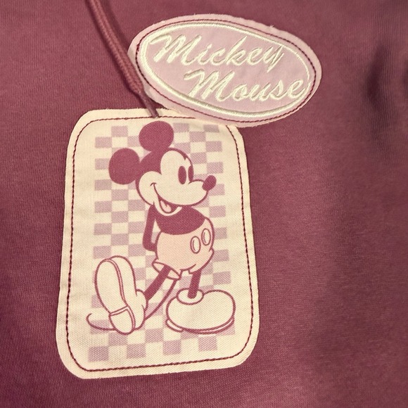 Vintage Disney Mickey & Friends Hoodie Women's Medium Pink Zip Up Sweatshirt M - Picture 6 of 12